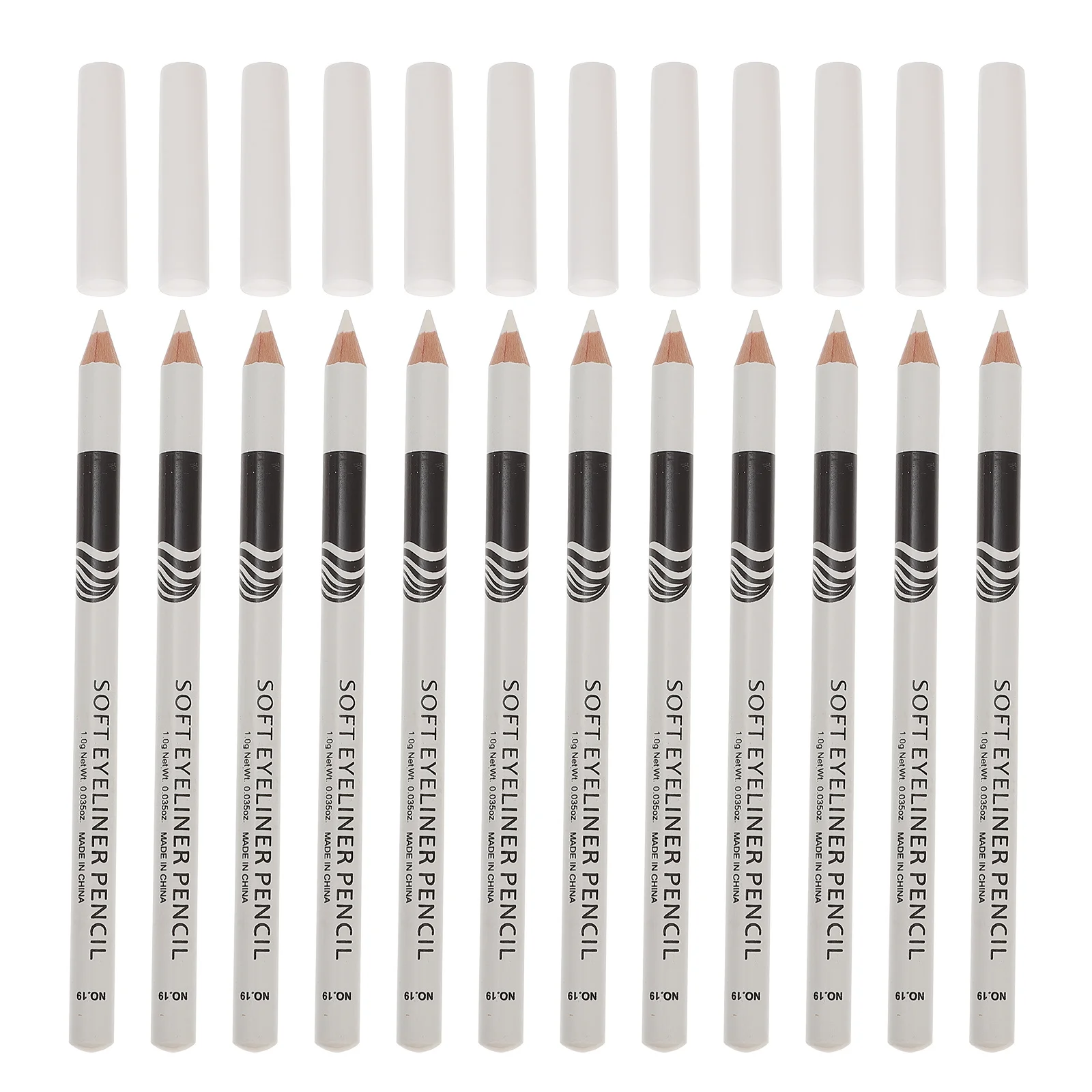 

12pcs White Eyeliner Pencils Waterproof Highlighter Makeup Pens For Eyes Smudge-Proof Eye Liner Tools Pencil