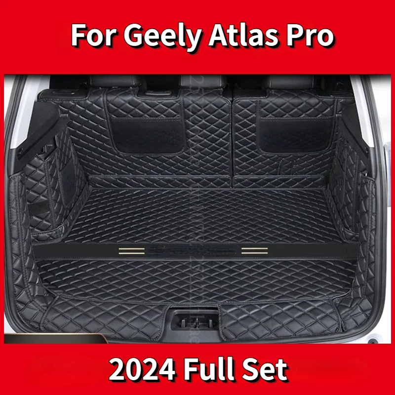 Car Trunk Mat For Geely Atlas Pro 2024 Accessories Compartment Floor Carpet Mud BoYueL Interior Cargo Leather Liner