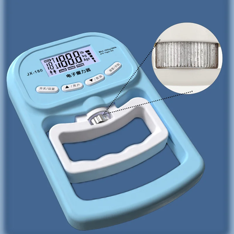 265LBS/120 كجم شاشة LCD قبضة قوة متر للرجال والنساء تستر الرقمية اليد دينامومتر التدريب قابلة للشحن ثنائي الغرض