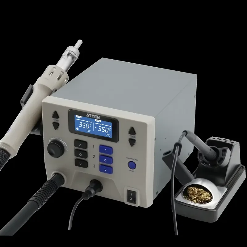 ATTEN ST-862D Update Version ST-8602D 1300W 2 in 1 Digital Rework Station Hot Air 90W Soldering Iron 110/220V