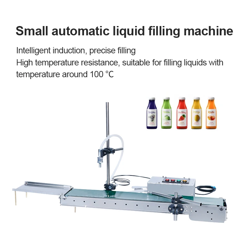 Conveyor belt electric filling machine intelligent induction anti drip precise automatic liquid filling equipment