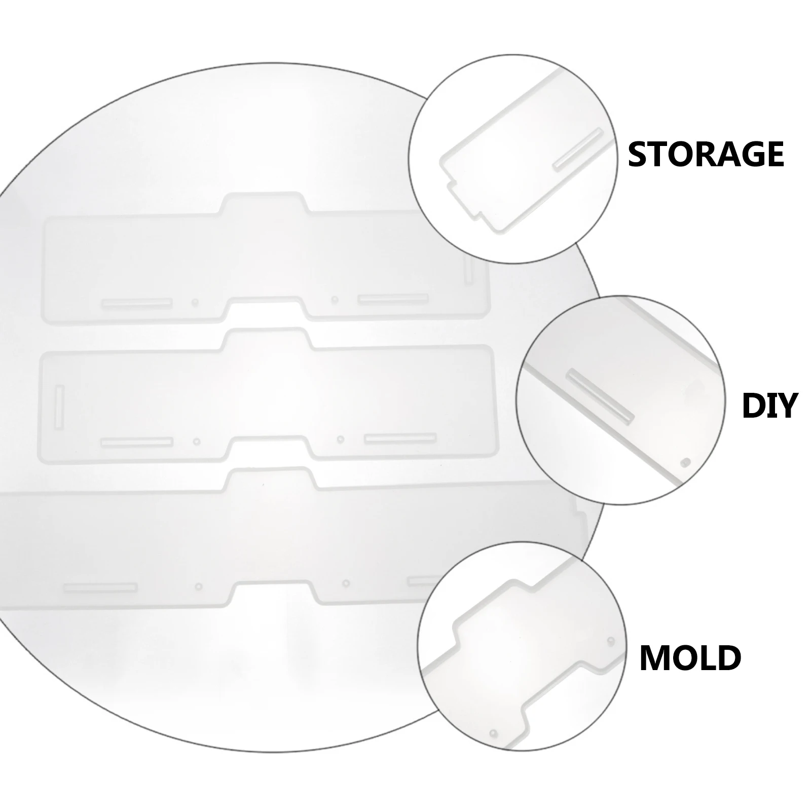 

4pcs Folder Mold Silicone Storage Rack Practical DIY Crafts Easy Clean Durable Long Time Use H made Accessories