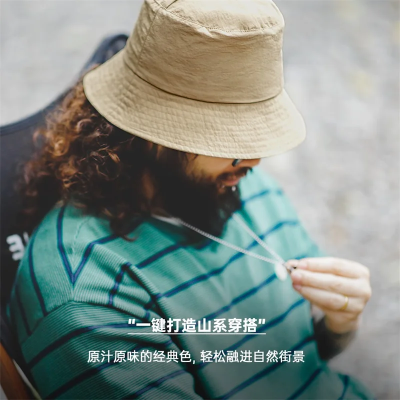 Maden Outdoor Dual-use Bucket Hat for Men Summer Travel Portable Beach Sun Cap Getaway Lightweight Big Size Fisherman\'s Hat