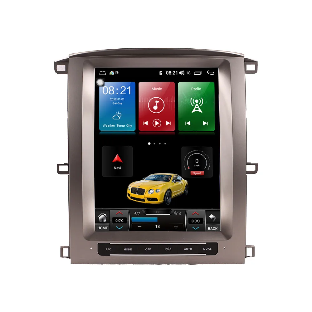 8G + 256G لكزس LX470 لتويوتا لاند كروزر LC100 2002-2007 شاشة كبيرة راديو السيارة ستيريو مشغل وسائط متعددة لتحديد المواقع والملاحة DVD #3