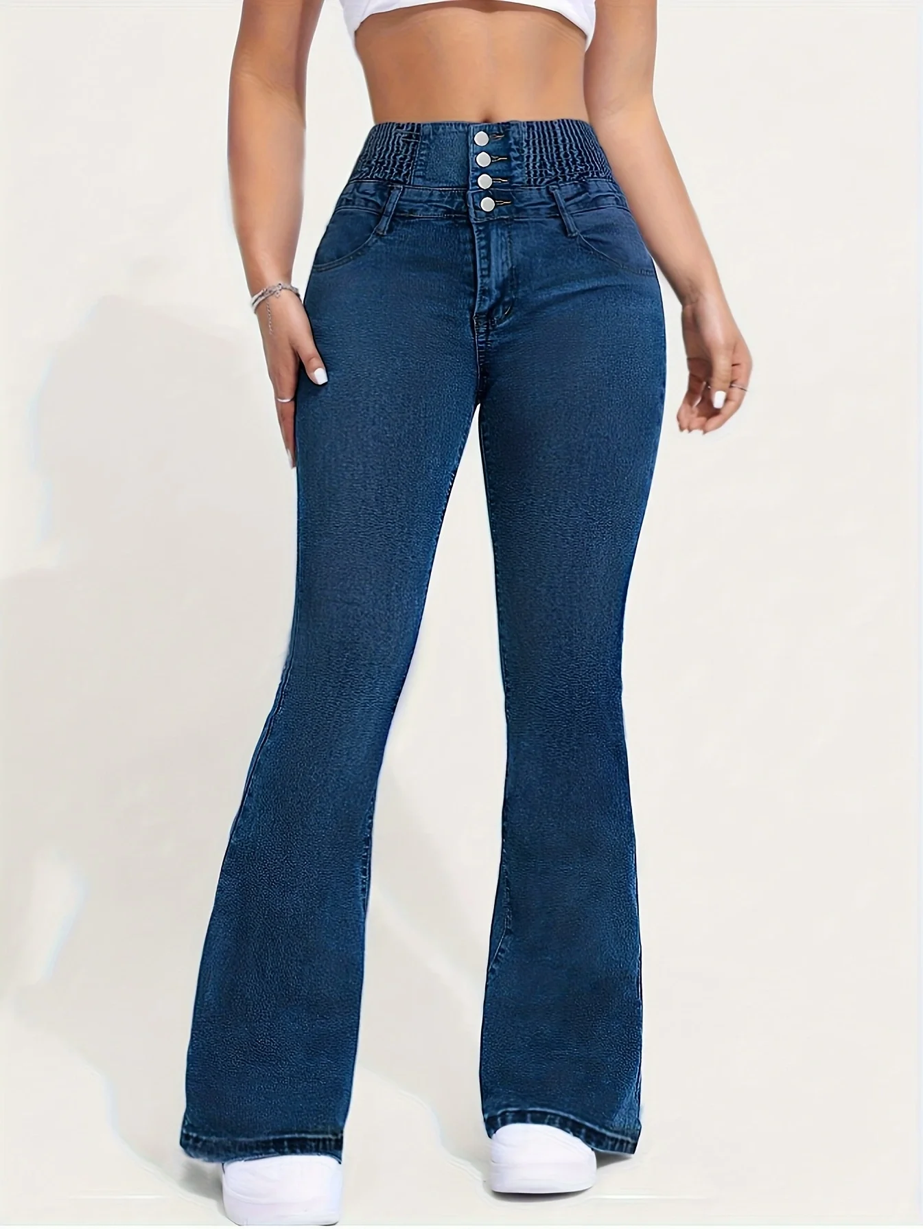 Self-wrapped High-waisted Retro-style Pants with a Gathered Waist and a High-rise Design to Enhance the Buttocks, Featuring Elas