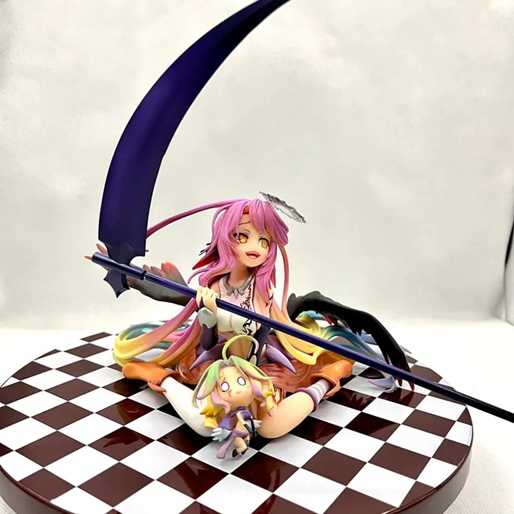 Anime No Game No Life Jibril Angel Wings PVC Figure Action Figure Collectible Model Doll Toys 14cm