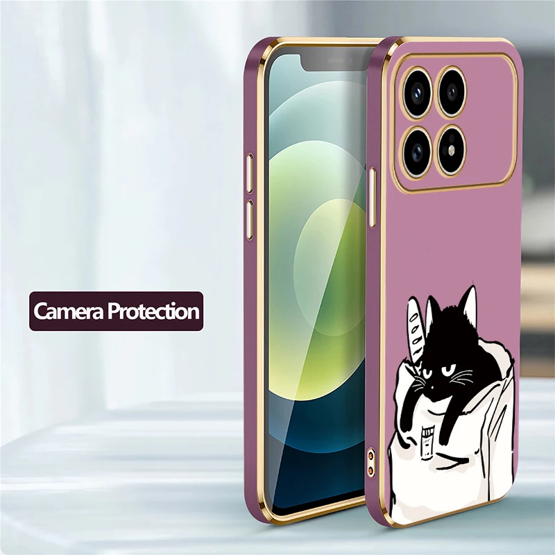 Redmi K90 Pro Max لطيف القطة السوداء نمط جراب هاتف ل Xiaomi Redmi K90 K 90 سيليكون لينة بولي يوريثان تصفيح غطاء مقاوم للصدمات