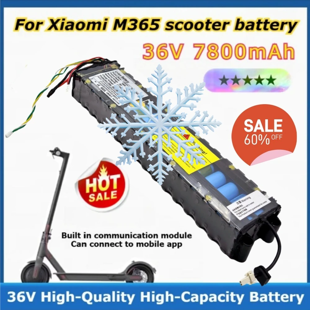 

NEW 36V 7800mah Battery 18650 Lithium Cell Pack for 7.8ah For Xiaomi Segway M365 Electric Scooter Built in BMS