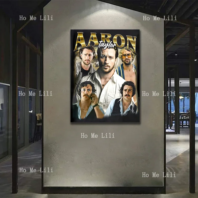 Limited Aaron Taylor Johnson Vintage Gift Canvas Art Poster High Definition Print Wall Art For Living Room Bedroom Decor