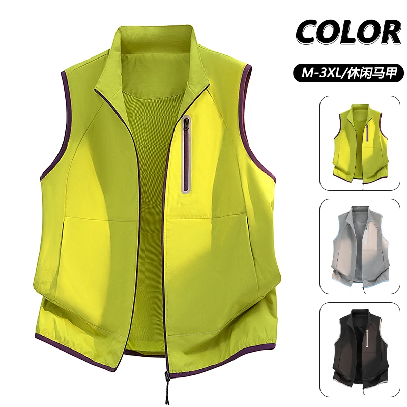 

New Fishing Cargo Vest Men Women Portable Chest Multi Pocket Coat Suitable For Outdoor daily Wear Practical Sleeveless Jacket
