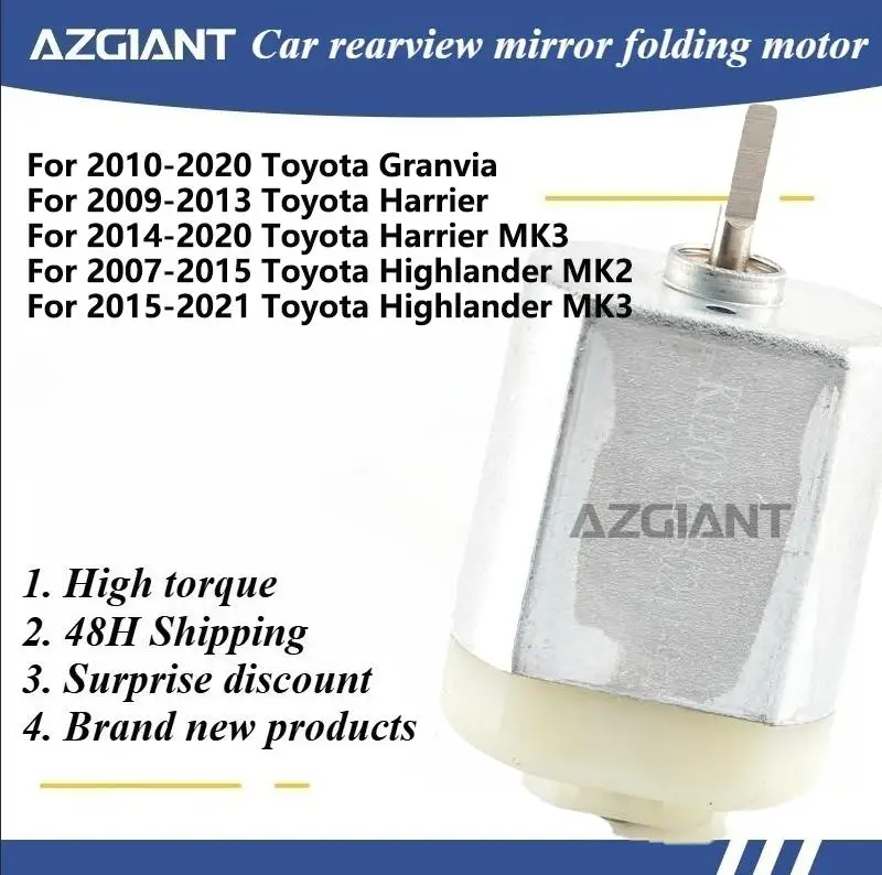 

For Toyota Granvia/Harrier/Harrier MK3/Highlander MK2/Highlander MK3 Car Power Folding Unit Mirror adjust Motor R/L FK140PA13220
