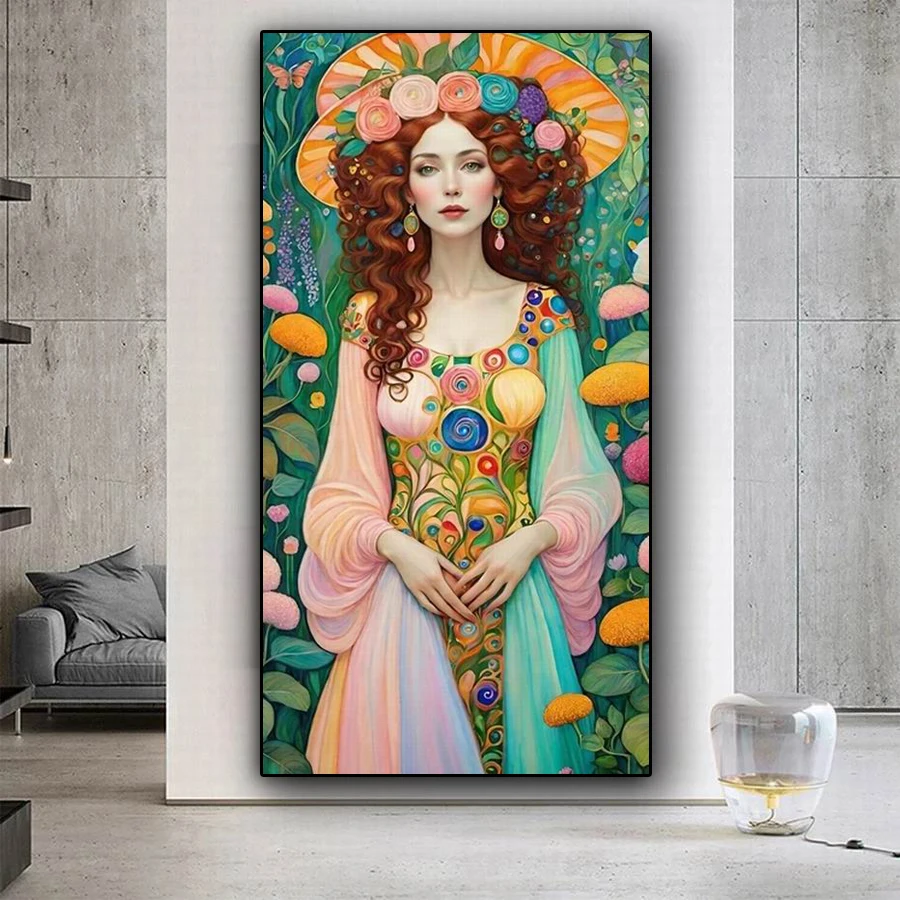 Gustav Klimt Diamond Painting New Arrival 2025 Large Size Beautiful Woman Diy Full Mosaic Embroidery Girl Picture Wall Decor