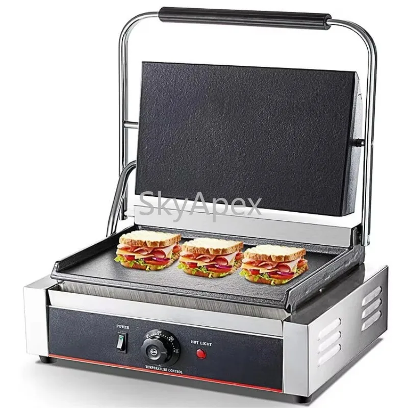 Stainless Steel Power Plate Electric Contact Grill Non Stick Surface Double  Sided Heating For Home Kitchen Restaurant BBQ Party