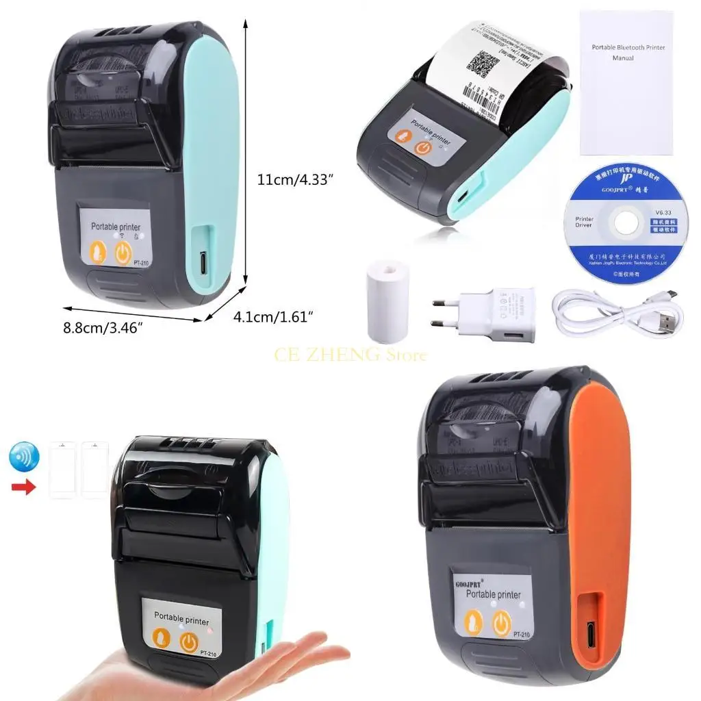 

E56B Thermal Label Printer 58mm POS Printer with Printing Receipt Papers for Shipping
