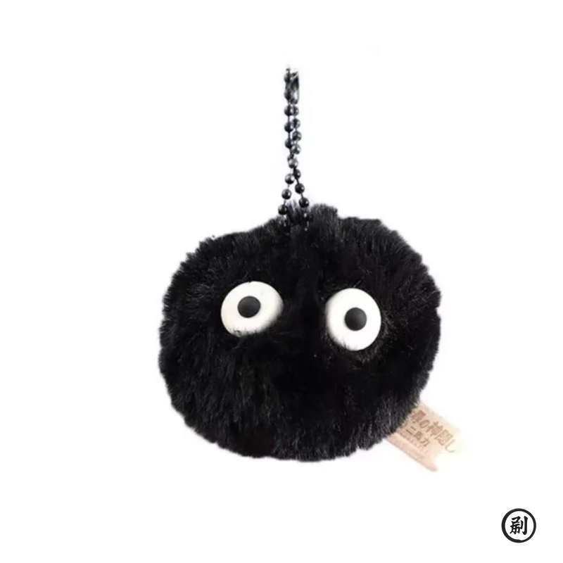1/2/3/5/10pcs Coal Ball Figurines Keychains Accessories Cute Plush Black Coal Ball Cartoon Bag Pendants image 5