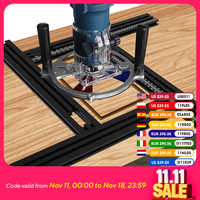 ENJOYWOOD Trimming Machine Milling Groove Engraving Guide Rail Adjustable Backing Auxiliary Guide Bracket Woodworking Tool