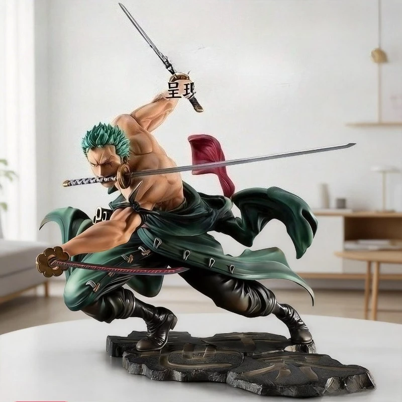 One Piece 10CM Figure Toys Anime GK Roronoa Zoro Three-blade