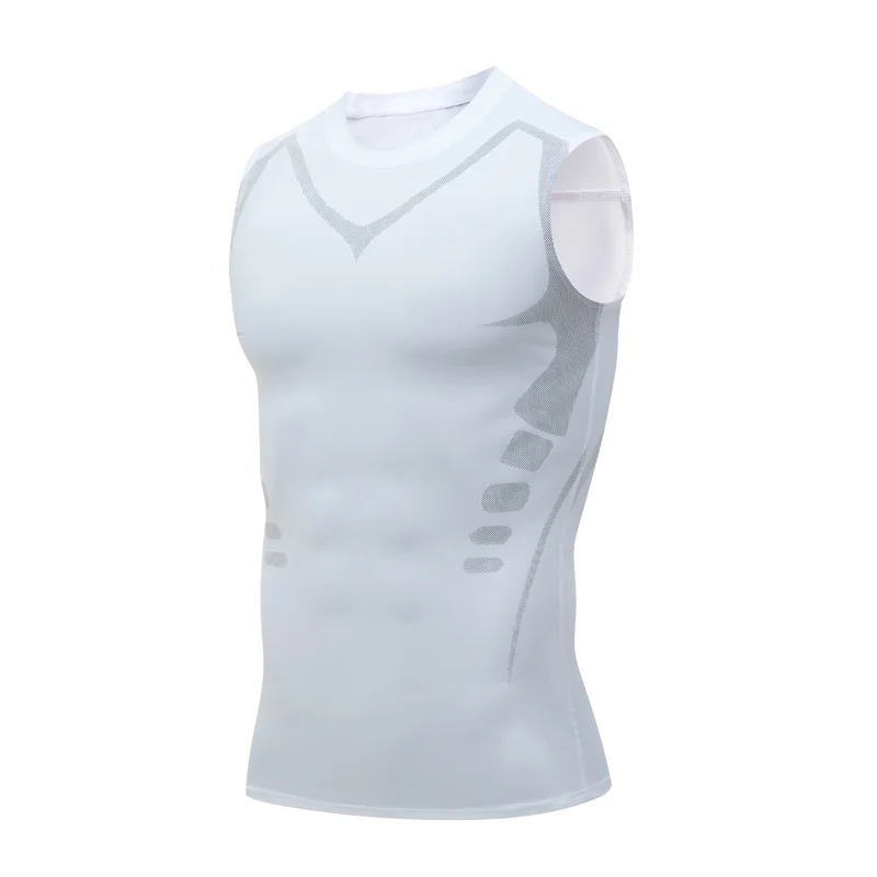 1 Piece High Elastic Sports Tight Tank Top Clothes Men Quick Dry T-shirt Fitness Basketball Running Training Bottoming