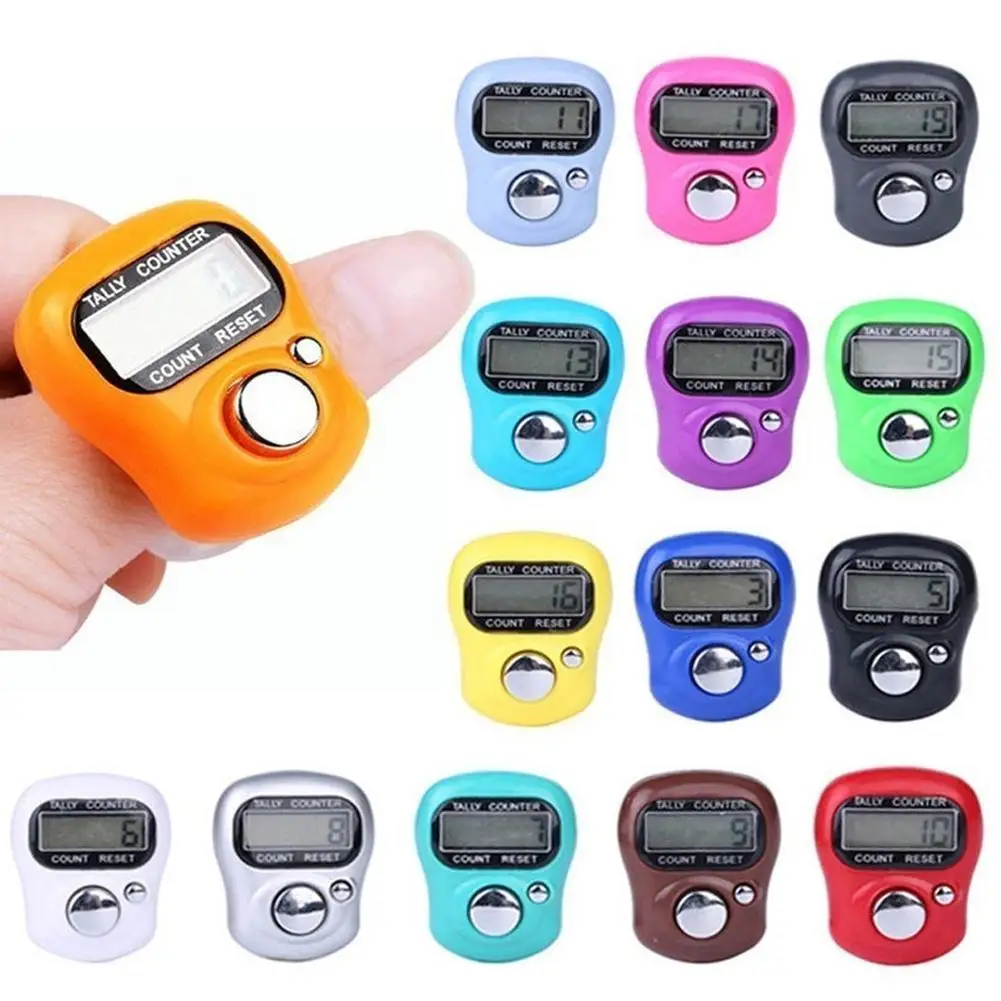 Digit Digital LCD Electronic Golf Finger Hand Knitting Row Tally Counter TALLY Pedometer Random Color Drop Shipping Counter