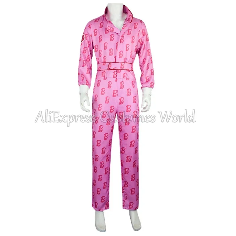 Film Barbi Ken Cosplay Kostüm Ryan Gosling cos rosa Brief Overall Sport tragen Halloween Karneval erwachsene Männer Bodysuit Outfit
