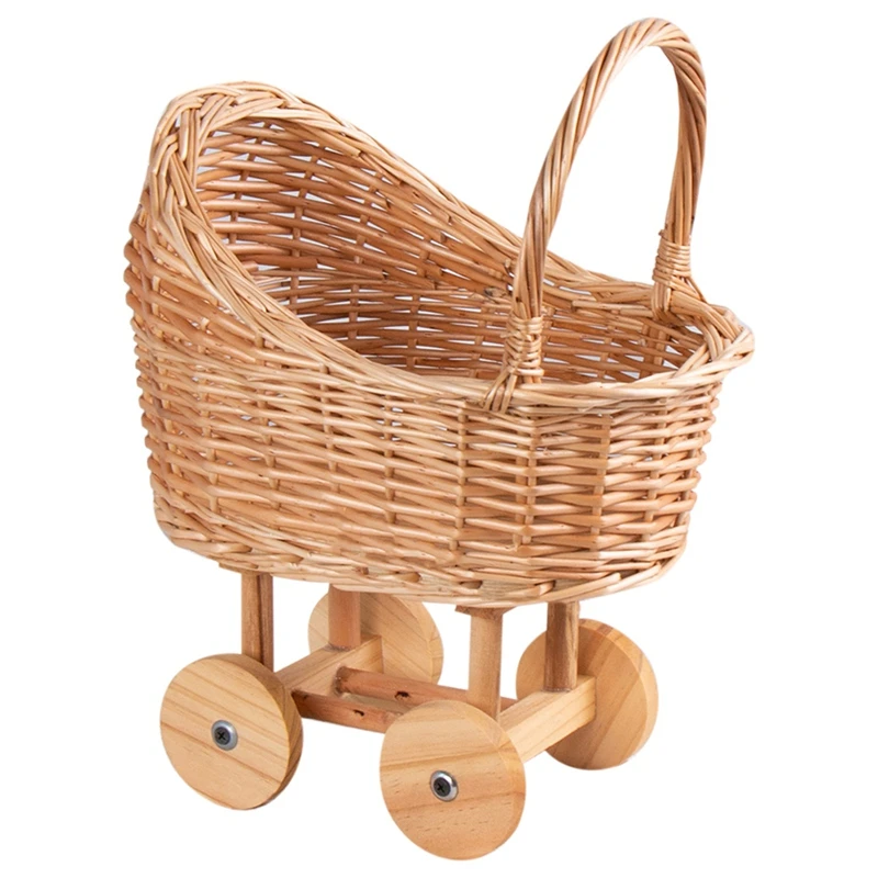 Panier de rangement en osier pour bébé, chariot de modélisation, nid d'animal de compagnie, panier de fleurs de lune, accessoires de photographie, cadeau d'un an, moyen