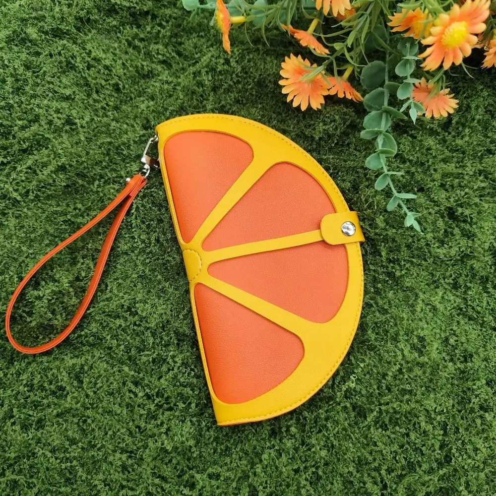 Creative Card Holder Grapefruit Passport Holder Orange Ultra-thin PU Passport Bag Card Case Ticket Holder Passport Clip Men