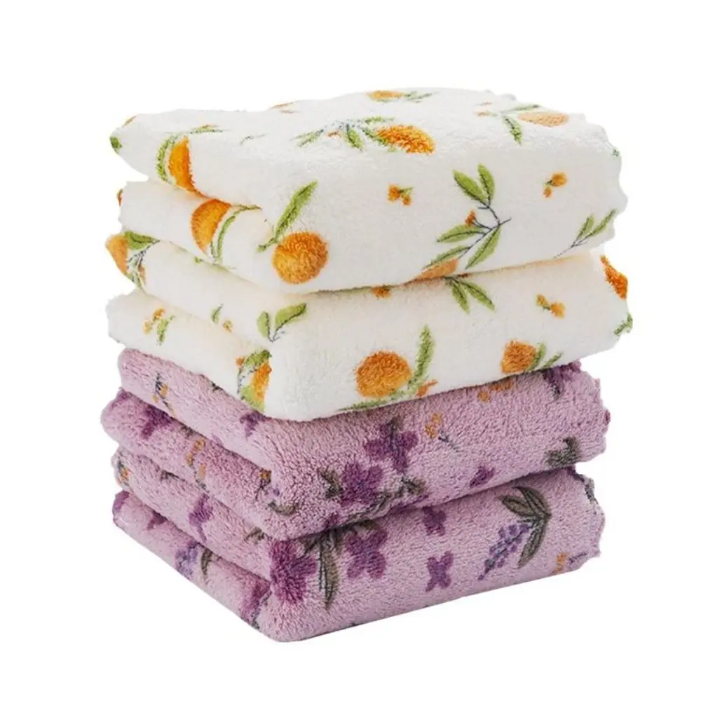 30x30cm Kitchen Cleaning Cloth Coral Fleece Reusable Dish Washing Towel Thickened Soft Touch Household Dishcloth Sink Cleaning