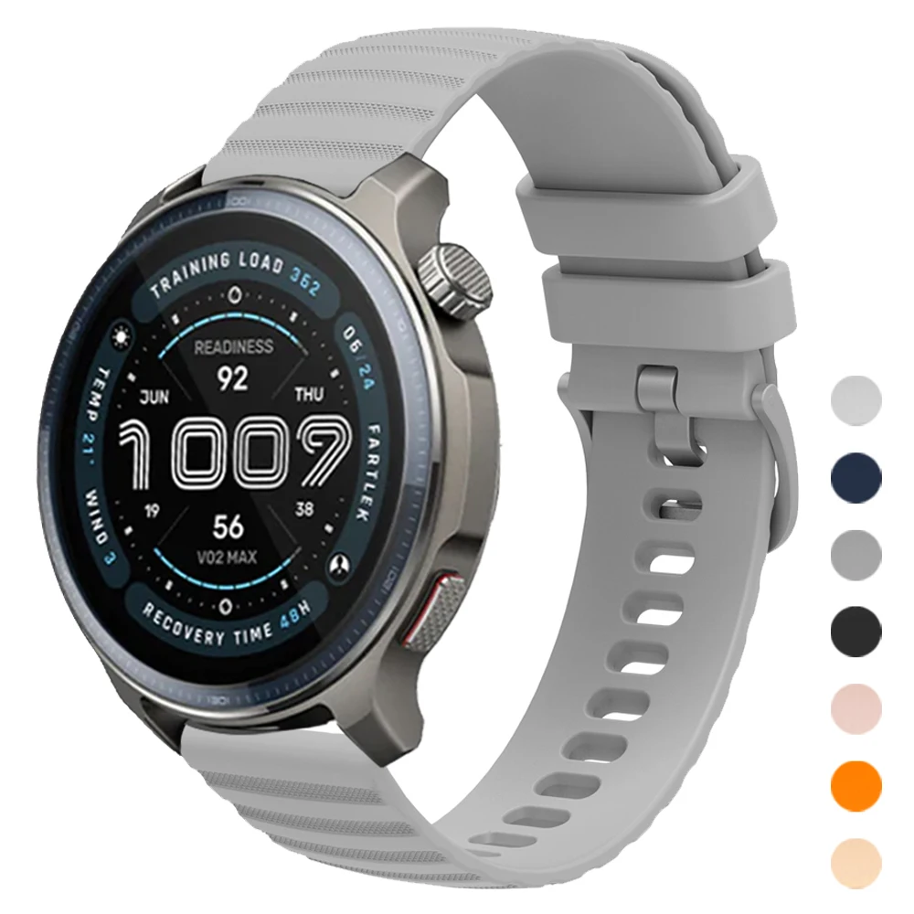 Bracelet de sport en Silicone, 20mm 22mm, pour Huami Amazfit BALANCE 2/Bip 6/Active 2/GTR 4 2e/GTR3 Pro/GTS 4 2mini/Bip 3 Pro Lite