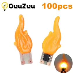 100 sztuk 3V świece Flash Edison płomień 2200K LED żarnik COB dioda światło dekoracja urodzinowa DIY akcesoria do koralików świetlnych