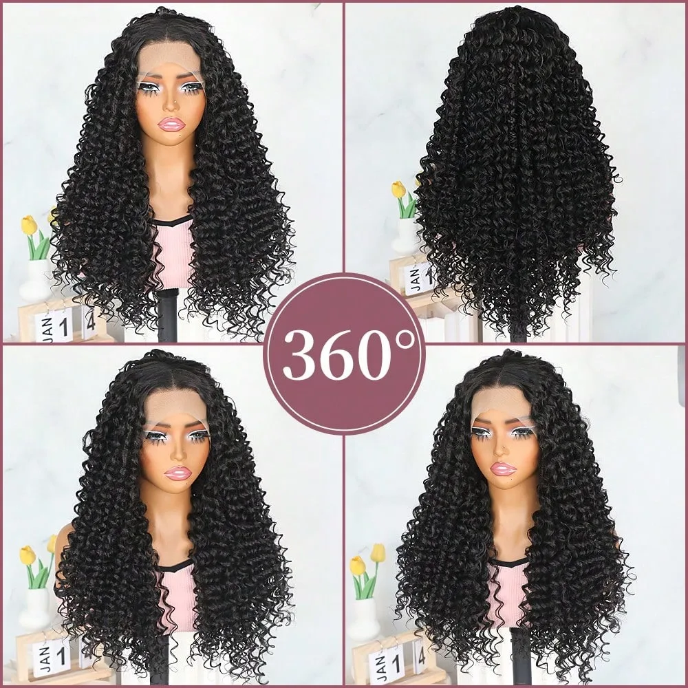 موجة عميقة الدانتيل الجبهة الباروكات شعر الإنسان 200% الكثافة 13x4 HD شفافة شعر مستعار مجعد عميق الرطب ومموج خصلات الشعر المستعار الإنسان للمرأة السوداء