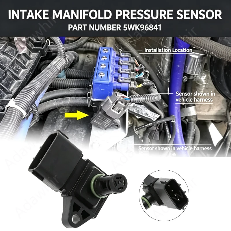 MAP 4Bar TMAP LPG CNG Pressure Sensor For GAZ Gazelle Renault Peugeot 405 Kia Pride Hyundai Citroen 5WK96841 2045431 A2C93801900