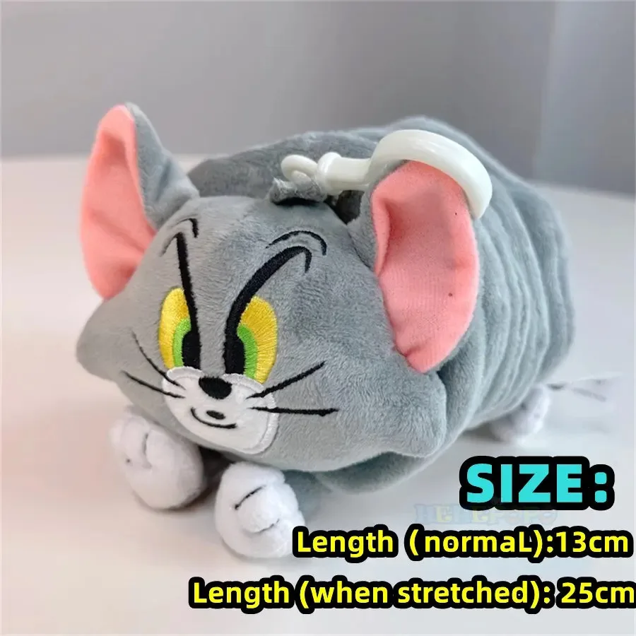 Original Tom and Jerry Keychain Plush Toys Tom Cat Spring Cute Movie Plushie Keychains