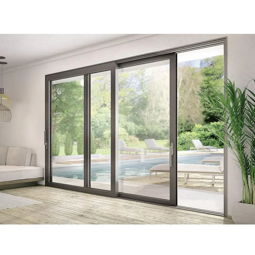 *R# High quality Low-e double glass aluminium sliding doors
