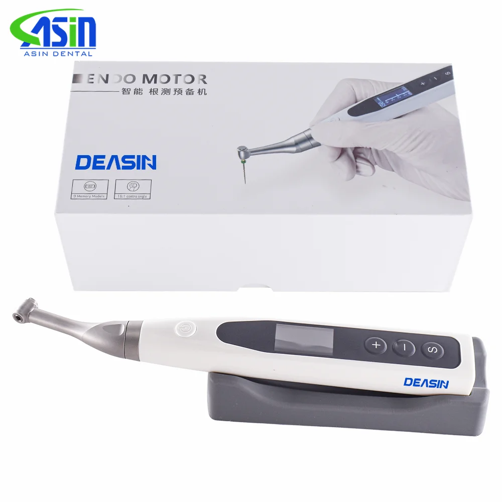 DEASIN 2 IN 1 Dental Wireless Endomotor With Built-in Apex Locator Cordless Endodontic Motor With 16:1 Contra Angle