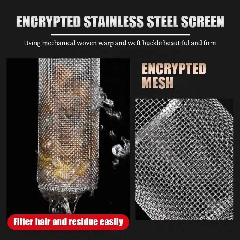 Multifunction Stainless Steel Drain Mesh Filter Kitchen Sink Anti-clog Strainer Bathroom Bathtub Hair Catcher Shower Drains Net image 5