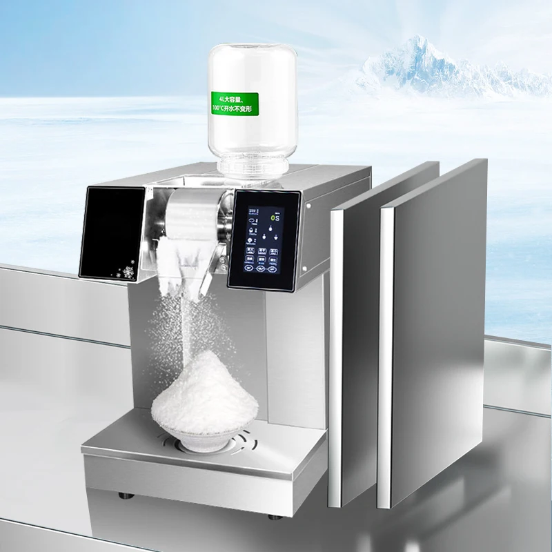 185KG/day Snow Flake Ice Bingsu Machine Water Cooling Auto Bingsu Machine Snow Ice Shaver Machine 1200w for Commercial