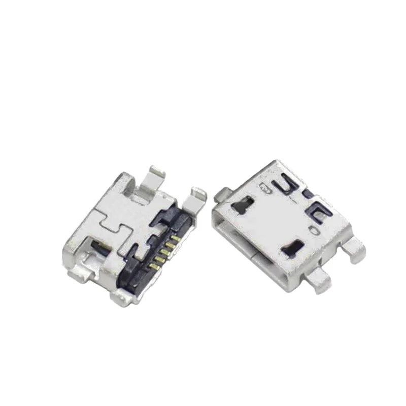 Micro USB 5Pin no Side Flat Interface Mouth Without Curling Side Female Connector For Mobile Phone Port Jack Socket