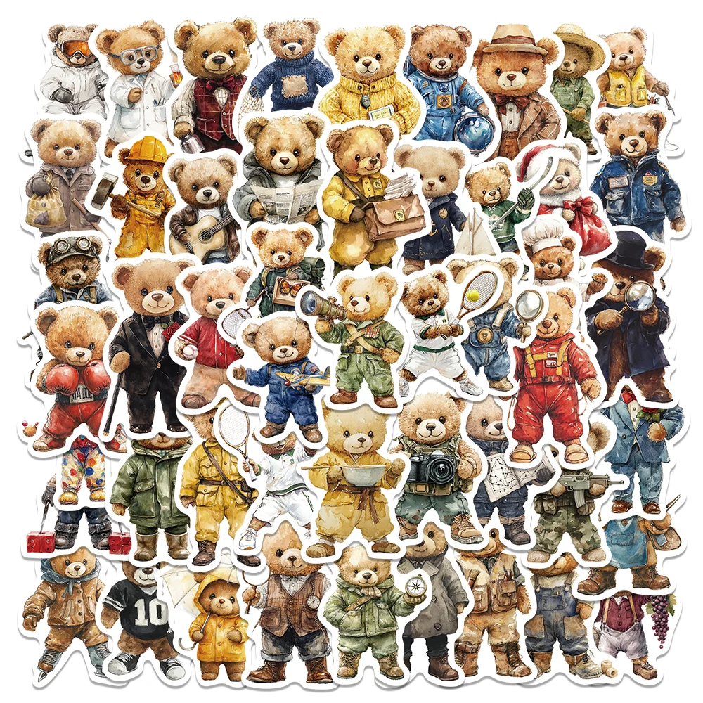

50PCS Cool Bororo Mascot Bear Stickers Cartoon Funny Decals Phone Case Laptop Guitar Notebook Skateboard Toy Sticker Waterproof