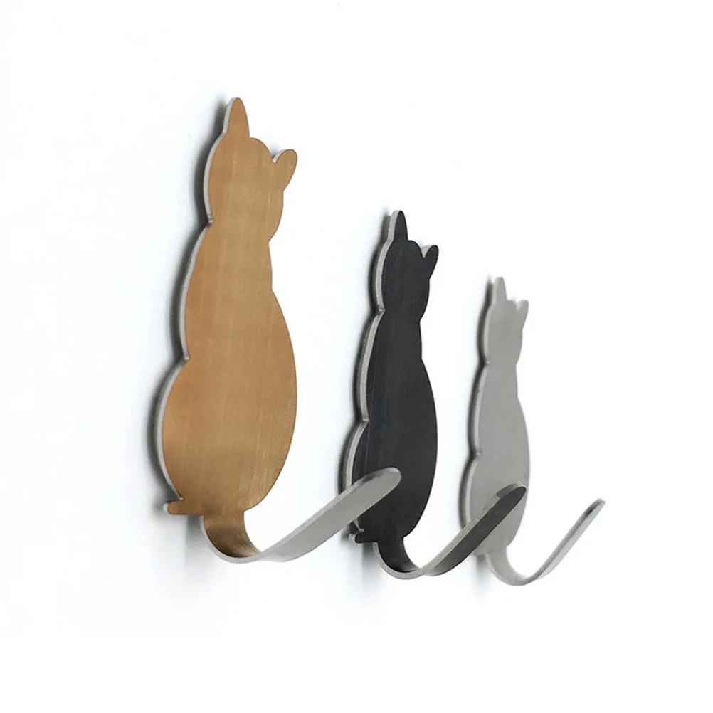 

6pcs Stainless Steel Wall Hangers Heavy Duty Coat Hooks for Clothes Hats Towels Anti Rust Corrosion Resistant Modern Design Long