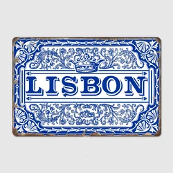 Azulejo Lisbon Azulejos Lisboa Poster Metal Tin Sign Truck Indoor and Outdoor Home Bar Coffee Kitchen Wall Decoration