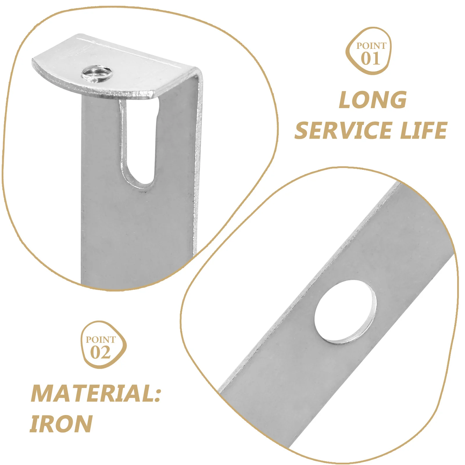 

10Sets Iron Ceiling Light Mounting Brackets Durable Wall Lamp Fixture Support Accessories Light Fixture Mounting Bracket