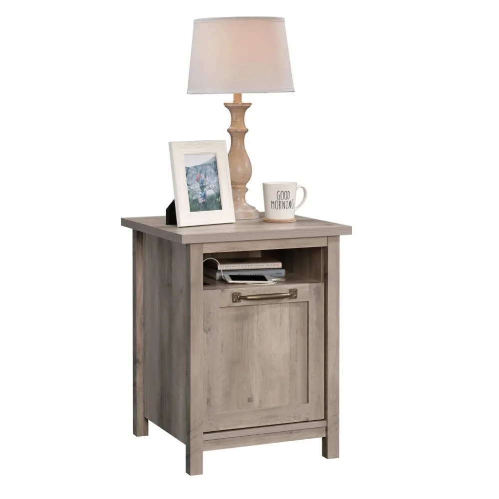 2023 New Better Homes & Gardens Modern Farmhouse USB Nightstand, Rustic Gray