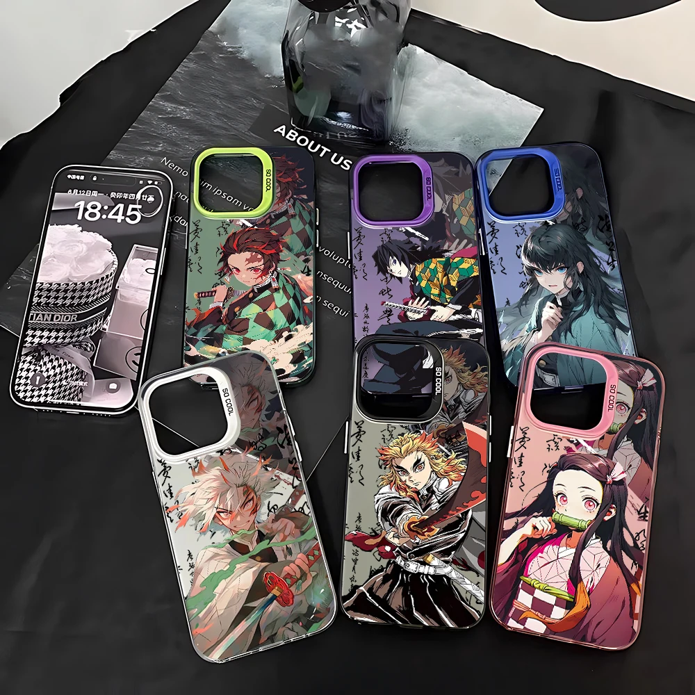 Cool anime Demon Slayer Phone Case iPhone 17 16e 16 15 14 13 12 11 mini Pro Max X XR XSMAX 8 Air Plus Anti Fall Matte Back Cover