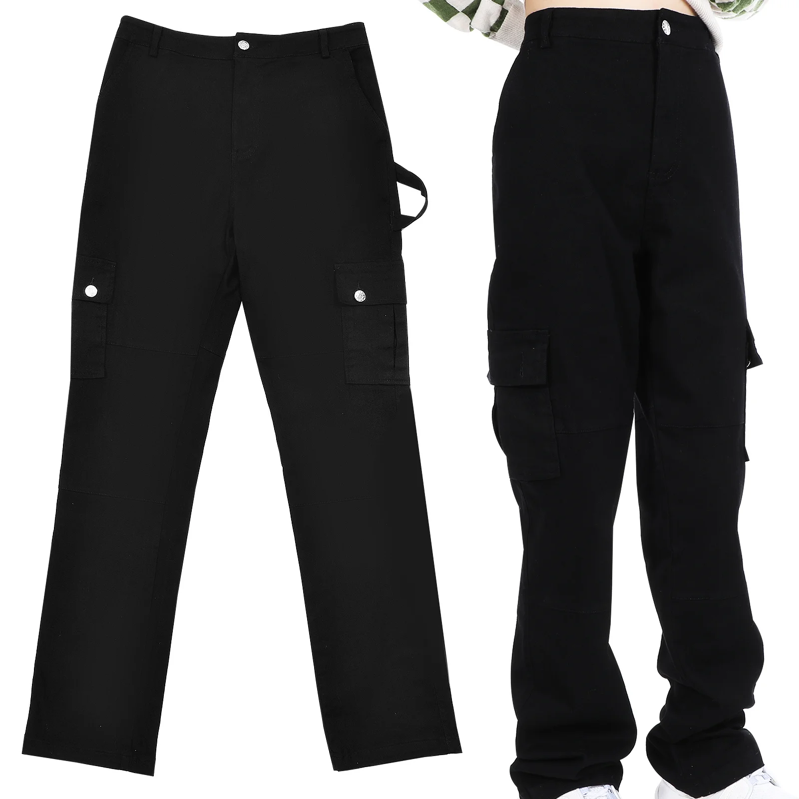 Hoge taille cargobroek dames met meerdere zakken Comfortabele tactische broek voor dagelijks gebruik Reizen Workout Maat XL