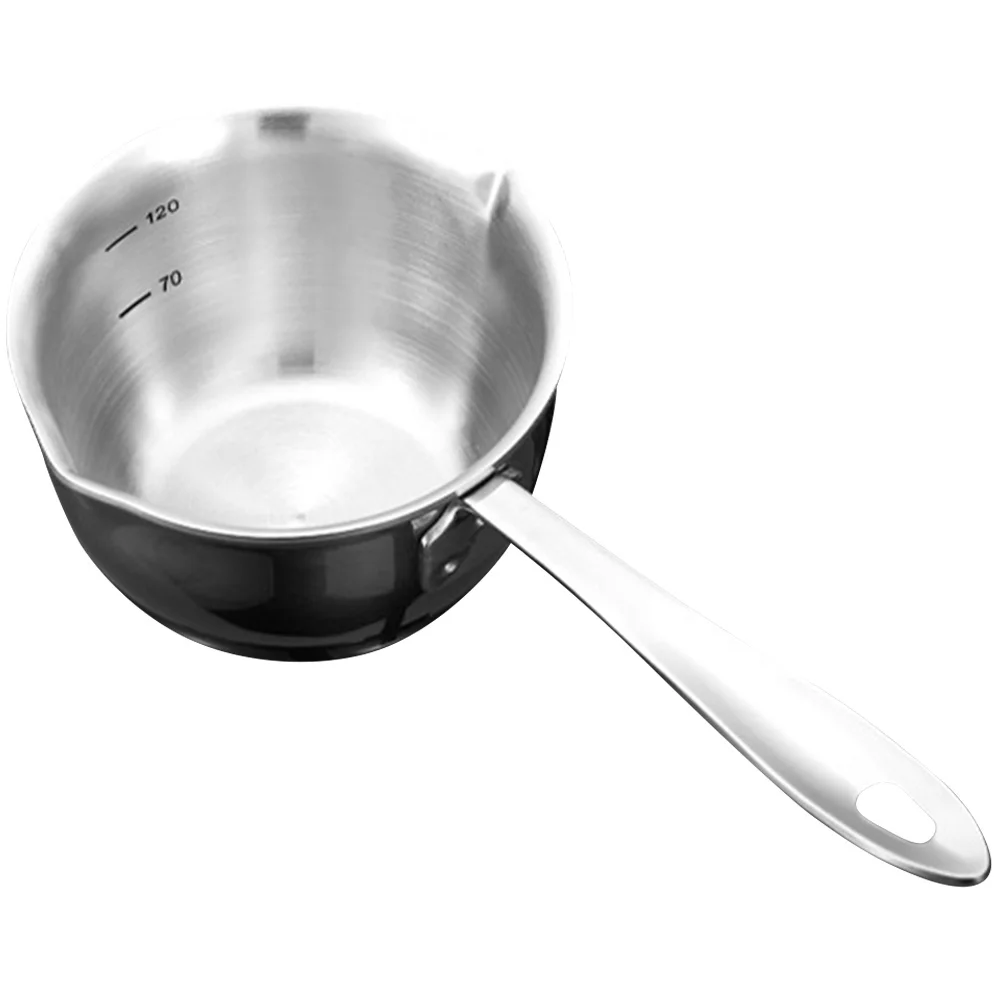 

Small Sauce Pan Stainless Steel Melting Butter Pot Thick Handle Anti-Scalding Pour Spouts Cooking Milk Boiling Pan Kitchen