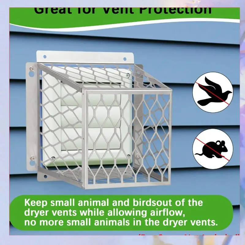 

Dryer Exhaust Guard Vent Cover,Dryer Vent Bird Guard For 3 To 4 Inch Fan Cover, Stainless Steel Ventilation Bird Cage-[A04I]