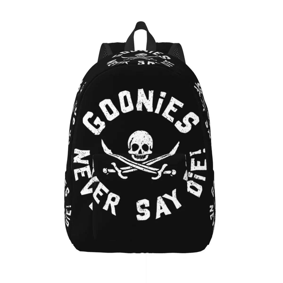 Custom The Goonies Canvas Backpack School College Student Bookbag Fits 15 Inch Laptop Sloth Chunk Fratelli Skull Pirate Bags