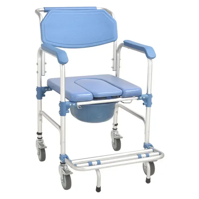 

Wheeled Potty Seat Bath Chair Wheel Mobile Toilet Chair Toilet Stool Bath Chair