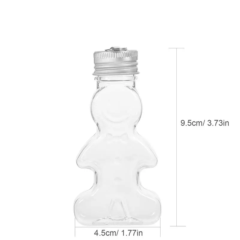 10pcs Gingerbread Bottles Christmas Tree Pendant Transparent Bottle Empty Refillable Bottle Candy Bottle Christmas Tree Pendant