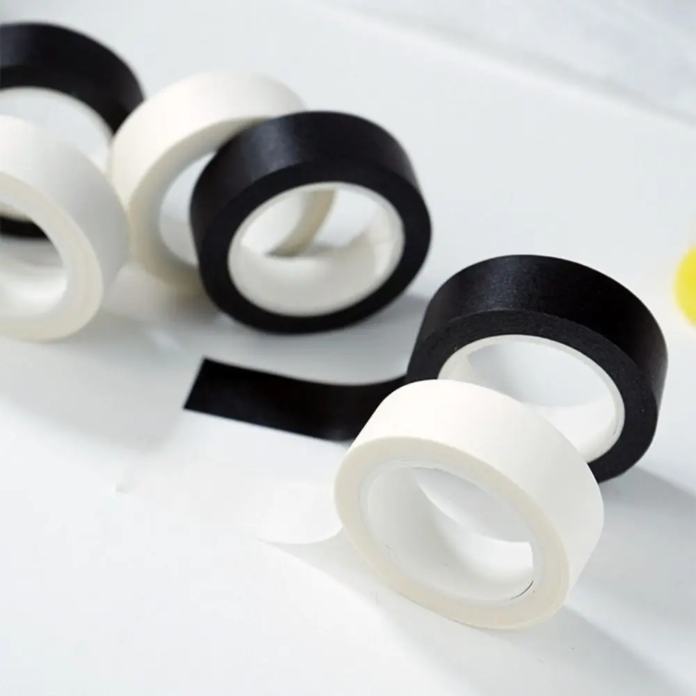 Solid Color Paper Tape DIY Black And White Tape Decorative Tapes Masking Tape Wrapping Paper Stickers